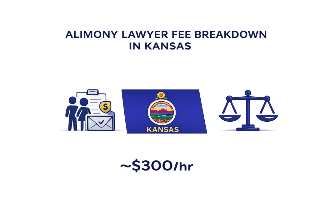 Average alimony lawyer fees and court costs in Kansas