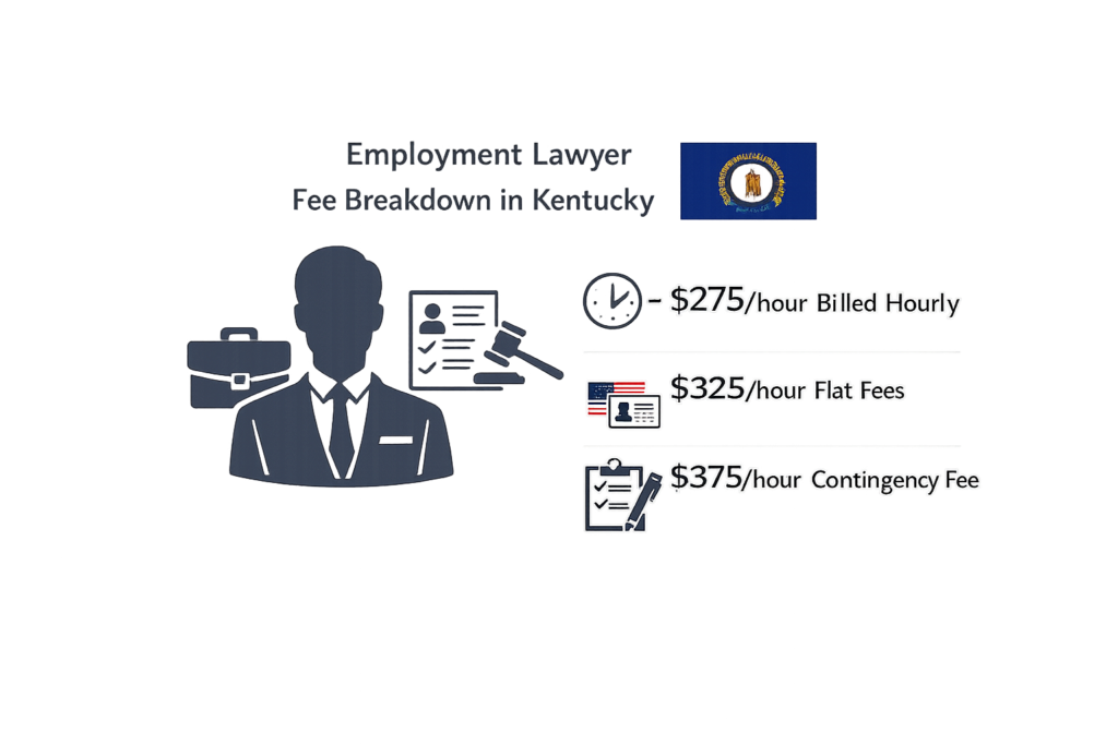 Average Kentucky employment attorney fees and KCHR filing cost chart
