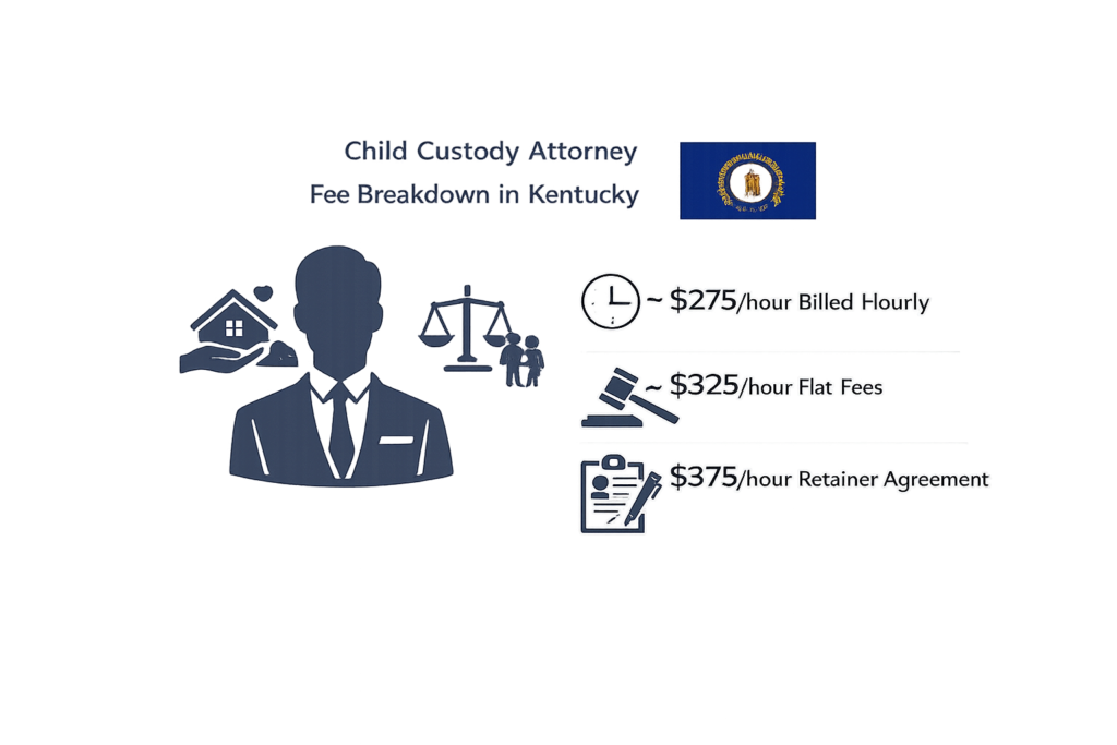 Comparison of Kentucky child custody attorney fees and court expenses

