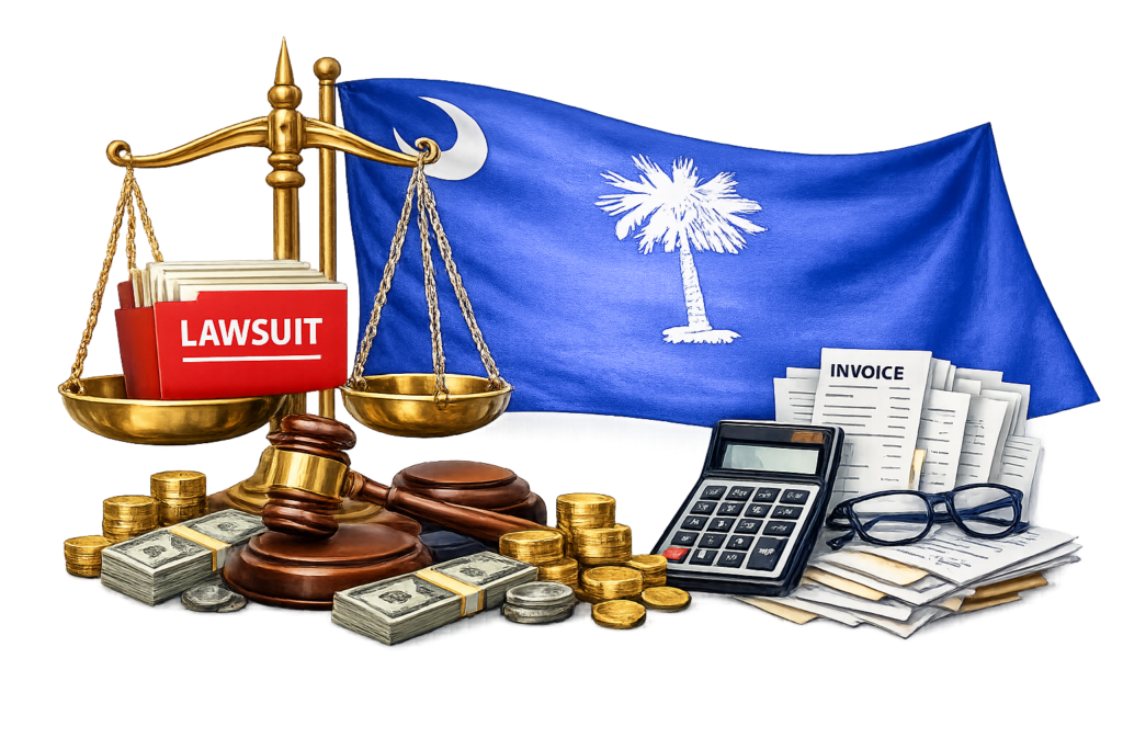 South Carolina commercial legal fee guide and court expense table
