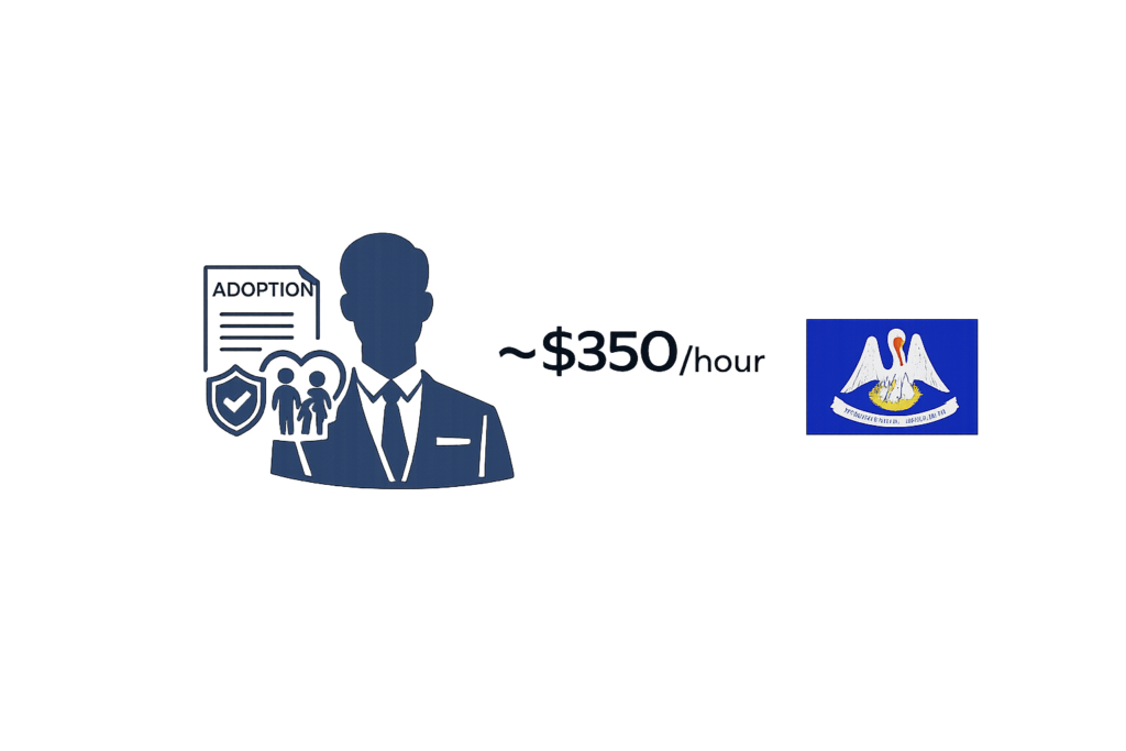 Average adoption lawyer fees and court costs in Louisiana