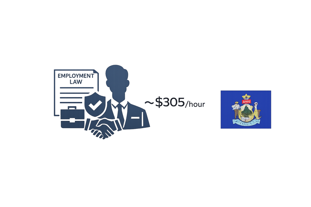 Average Maine employment attorney fees and labor dispute cost table
