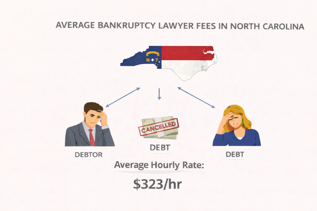 Average North Carolina bankruptcy lawyer fees and court expenses