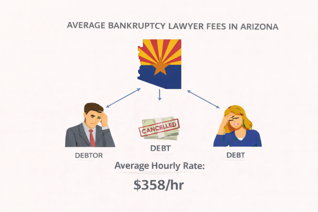 Average Arizona bankruptcy lawyer fees and court filing costs