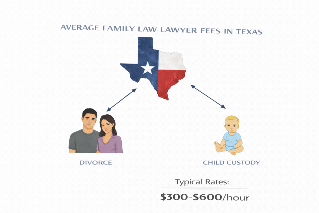 Average Family Law Lawyer Fees in Texas