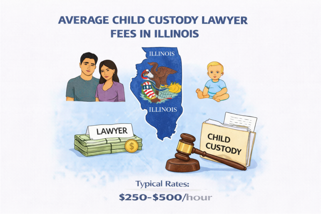 Average Illinois child custody lawyer fees and court evaluation costs
