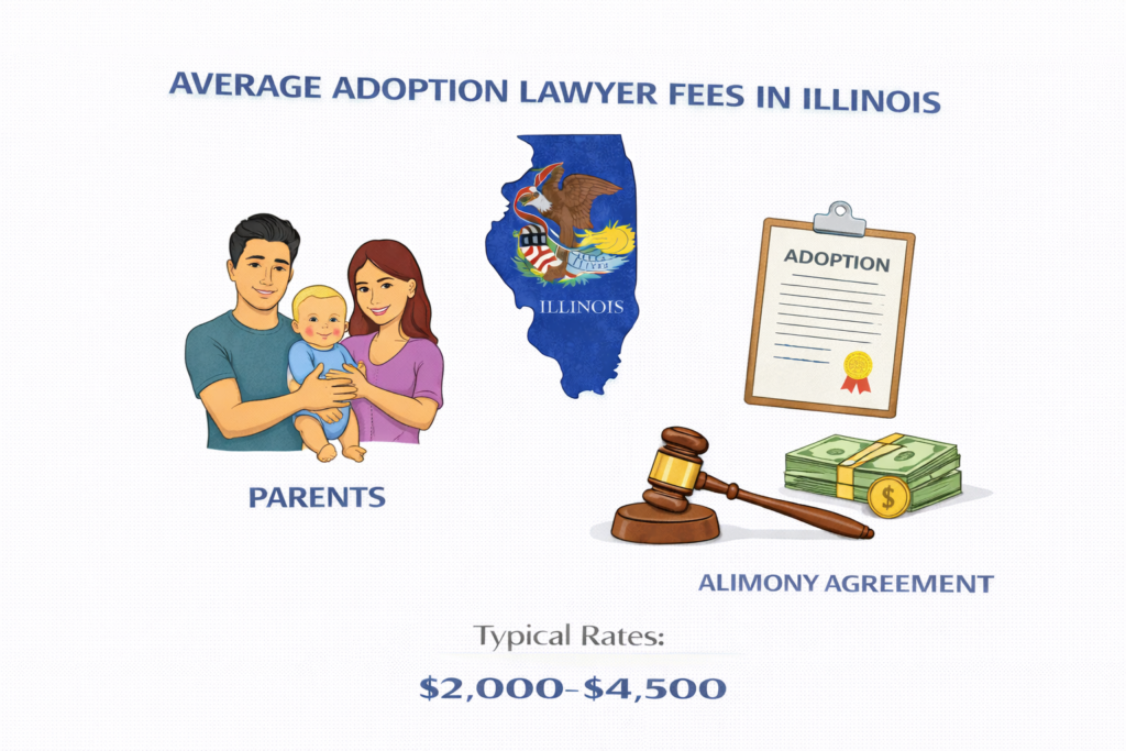 Average adoption lawyer fees and court costs in Illinois