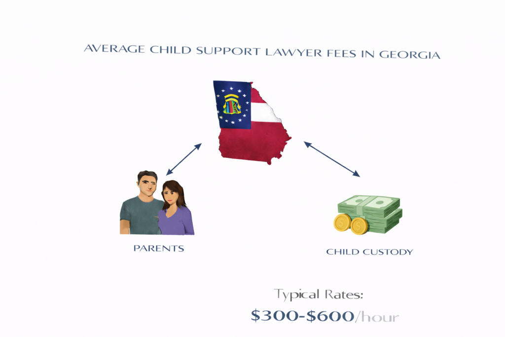 Average Georgia child support attorney fees and worksheet calculation chart