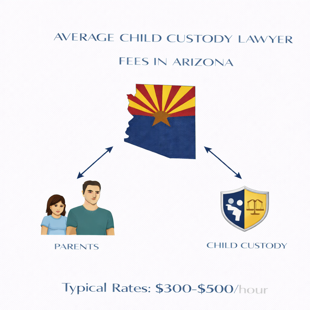 Average Arizona child custody lawyer fees and parenting time court costs