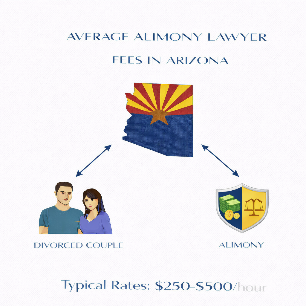 Average alimony lawyer fees and court-ordered support costs in Arizona