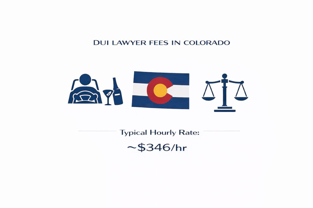 Average Colorado DUI lawyer fees and DWAI court fine data chart
