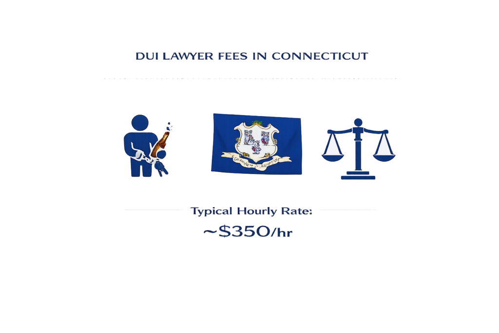 Average Connecticut DUI attorney fees and AEP program costs chart
