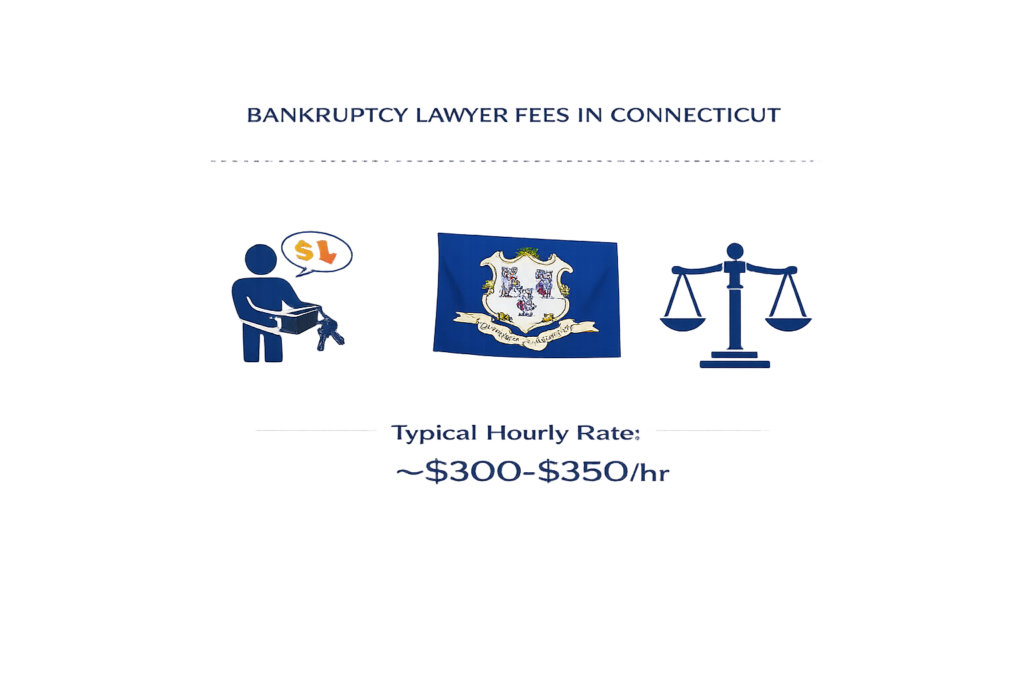 Average Connecticut bankruptcy lawyer fees and federal court filing costs
