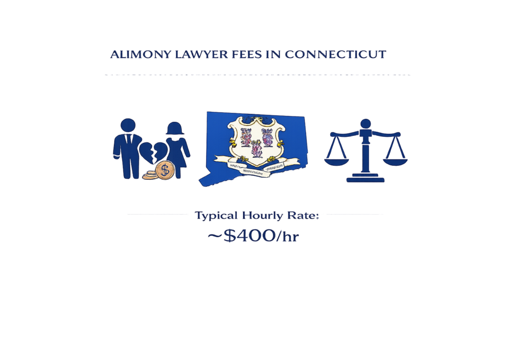 Average alimony attorney fees and spousal support court costs in Connecticut