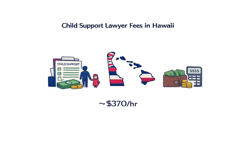 Hawaii child support attorney fees and CSEA calculation infographic
