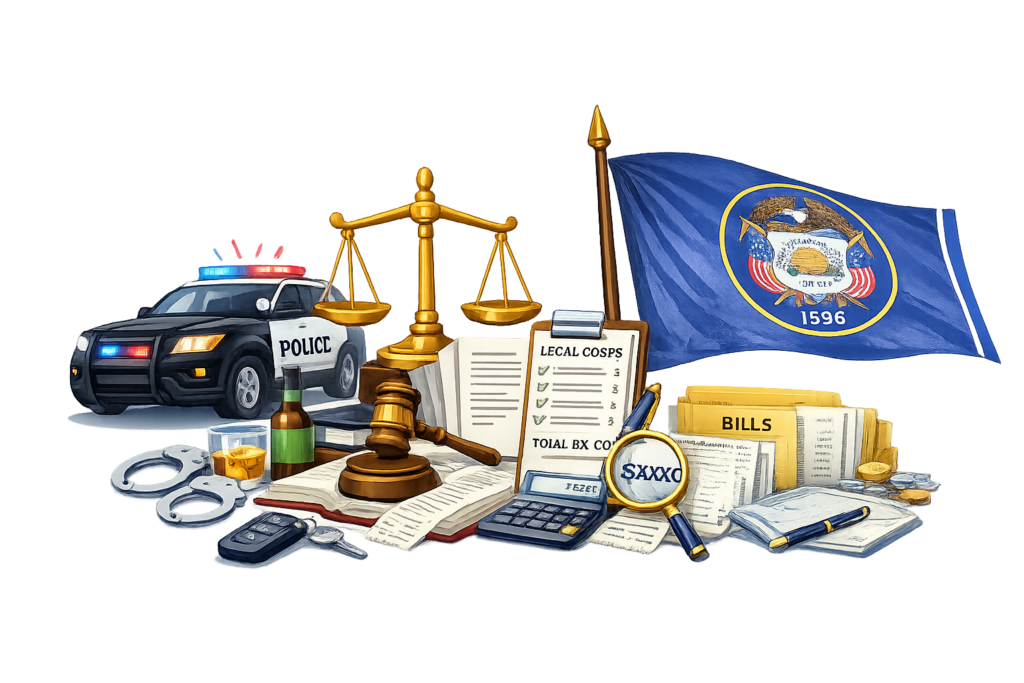 Average Utah DUI lawyer fees and 0.05% BAC court fine chart
