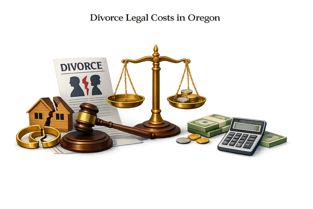 Average Oregon divorce lawyer fees and court-ordered mediation costs
