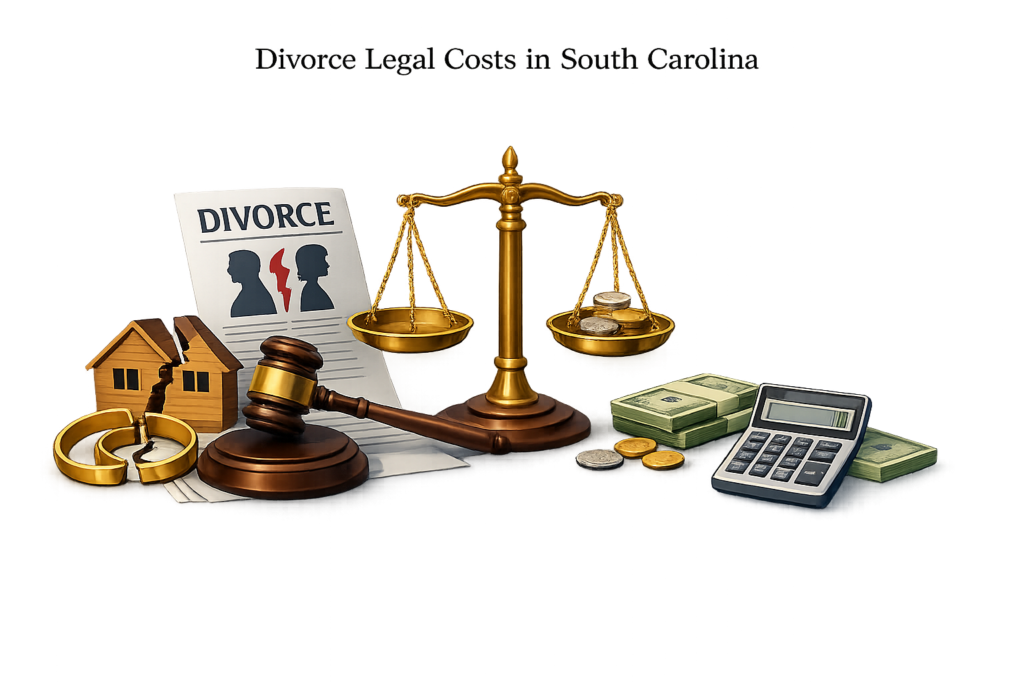 South Carolina divorce attorney rates and Family Court fee data table
