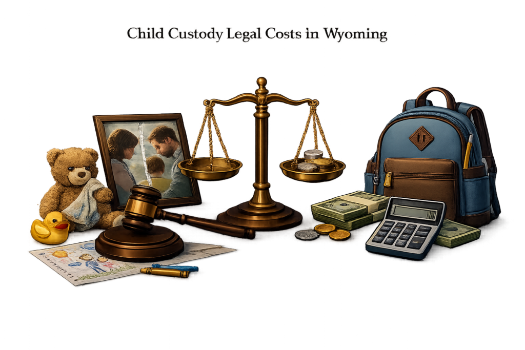 Average Wyoming child custody lawyer fees and court-ordered evaluation costs