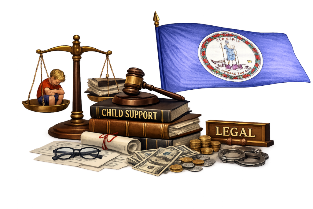 Average Virginia child support attorney fees and DCSE guideline chart
