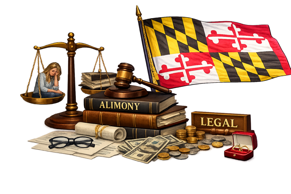 Average alimony lawyer fees and spousal support court costs in Maryland
