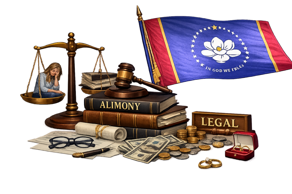 Average alimony lawyer fees and spousal support court costs in Mississippi
