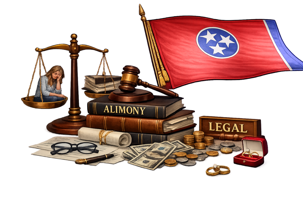 Average Tennessee alimony lawyer fees and court cost data chart
