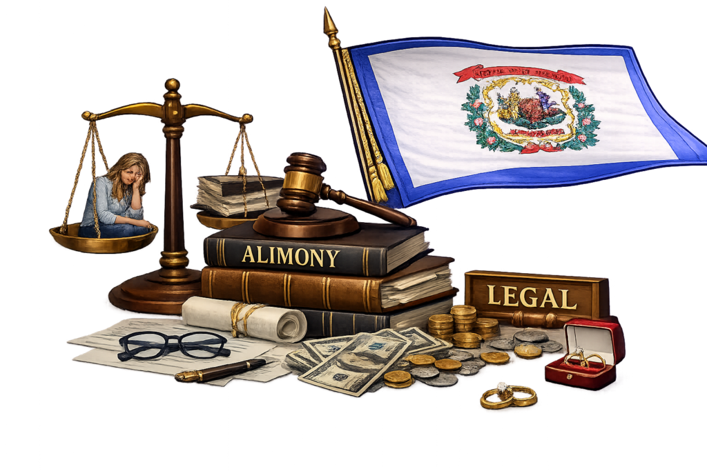 Average West Virginia alimony lawyer fees and court maintenance costs
