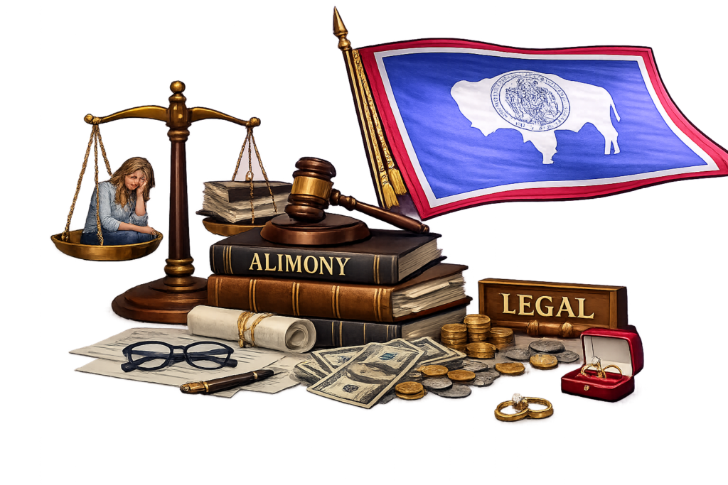 Average Wyoming alimony lawyer fees and support cost chart